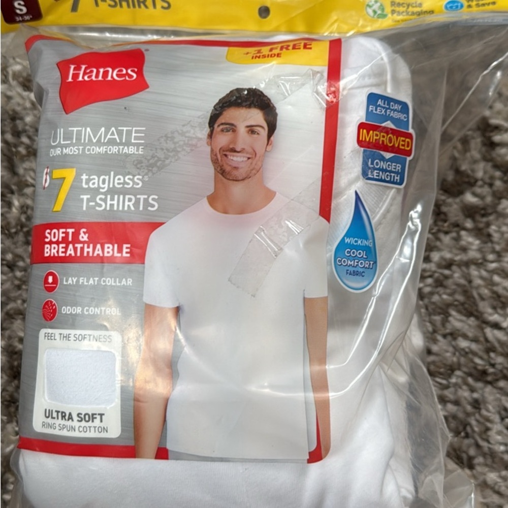 Hanes White Short Sleeve Tee